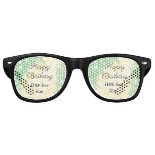 simple minimal calligraphy happy birthday custom   retro sunglasses