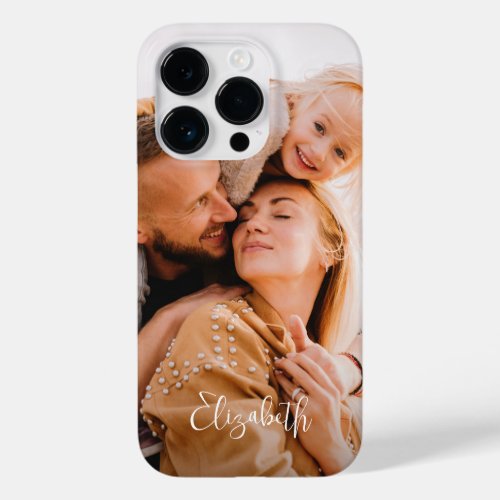 Simple Minimal Calligraphy Script Name Photo Case_Mate iPhone 14 Pro Case