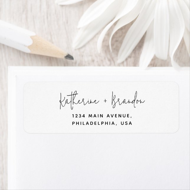 Simple Minimal Calligraphy Script Wedding Label (Insitu)
