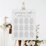Simple Minimal Calligraphy Wedding Seating Chart Foam Board<br><div class="desc">This is an elegant, modern seating chart featuring a beautiful calligraphy font and minimalist design. Edit most wording and all colors to make this seating plan fit your event needs and personal style // For matching items, please visit the "ALICE" collection in the Sincerely By Nicole Zazzle store. * If...</div>