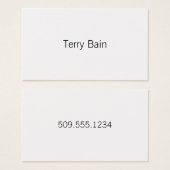 Simple Minimal Center Front and Back (Front & Back)