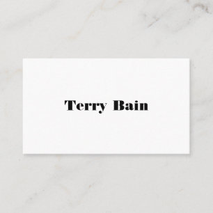 Simple Minimal Center Front and Back Business Card