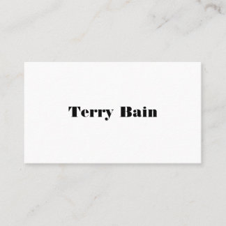 Simple Minimal Center Front and Back Business Card