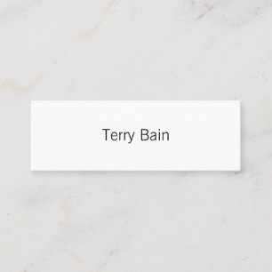 Simple Minimal Center Front and Back Calling Card