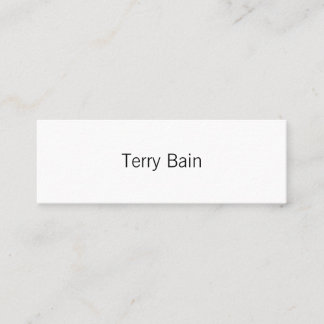 Simple Minimal Center Front and Back Calling Card