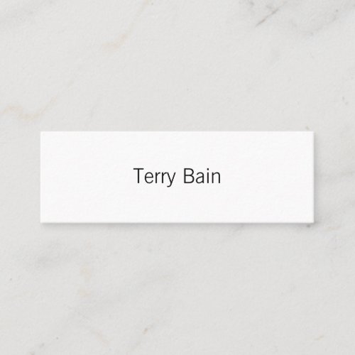 Simple Minimal Center Front and Back Business Card