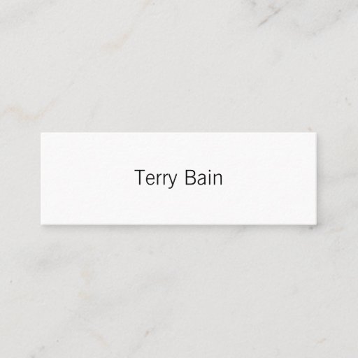 Customizable Simple Minimal Center Front and Back Business Card