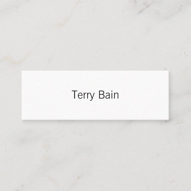 Simple Minimal Center Front and Back Calling Card (Front)