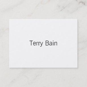 Simple Minimal Center Front and Back Calling Card