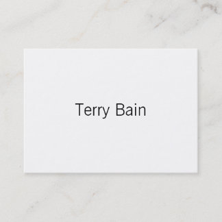 Simple Minimal Center Front and Back Calling Card