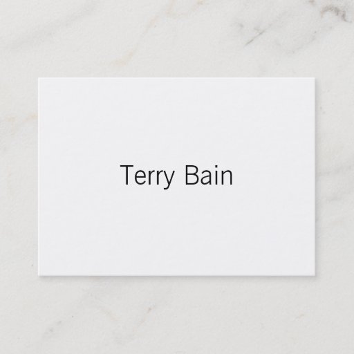 Customizable Simple Minimal Center Front and Back Business Cards