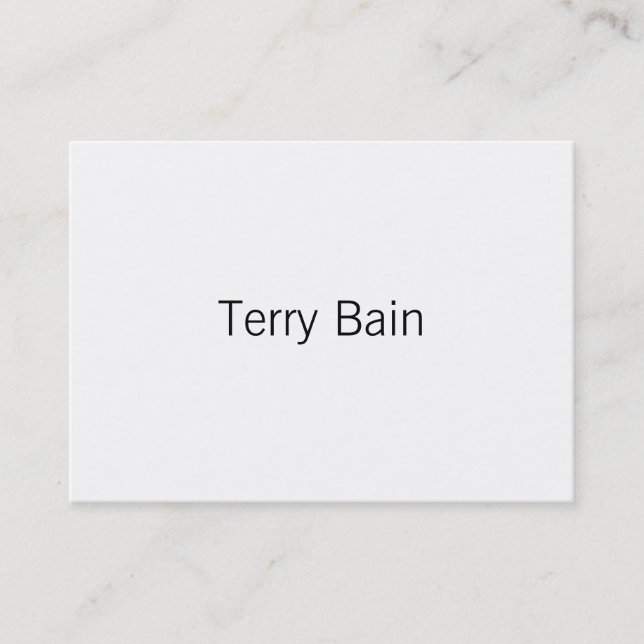 Simple Minimal Center Front and Back Calling Card (Front)