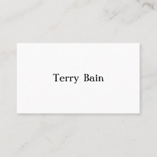 Simple Minimal Center Front and Back Pan Am Business Card