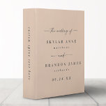 Simple Minimal Champagne Gold Wedding Photo Album<br><div class="desc">Simple Minimal Champagne Gold Wedding Photo Album Binder. This modern minimal Album option is simple classic and elegant with a plain solid background color and a pretty signature script calligraphy font with tails. Shown in the new Colorway. Available in several color options, or feel free to edit the colors from...</div>