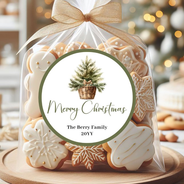 Simple Minimal Christmas Family Name Stickers (Simple Minimal Christmas Family Name Stickers)