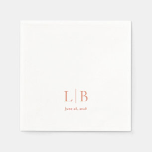 Simple Minimal Citrus Grove Monogrammed Wedding Napkins