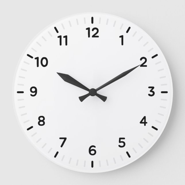 Simple Minimal Classic Large Clock (Front)