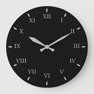 Simple Minimal Classic Roman Numeral Large Clock