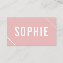 Simple Minimal Classy Elegant Modern Blush Business Card