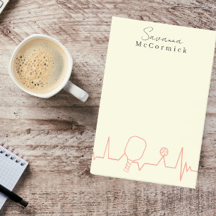Simple Minimal Clean Basic Pickleball Post-it Notes