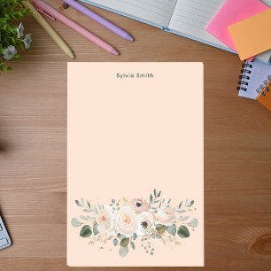 Simple Minimal Clean Simple Watercolor Floral Post-it Notes