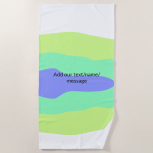 Simple minimal colorful abstract add your text cer beach towel