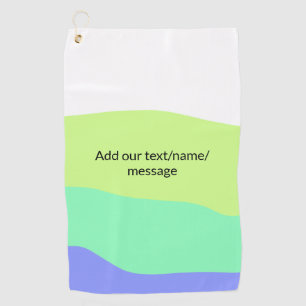 Simple minimal colorful abstract add your text cer golf towel