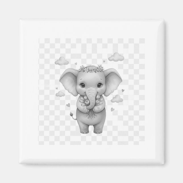 Simple minimal colorful abstract add your text cer magnet (Front)