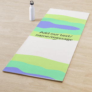 Simple minimal colorful abstract add your text cer yoga mat