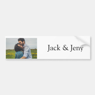 Simple minimal colorful add name photo text cust bumper sticker