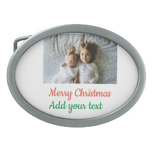 Simple minimal colorful add your name text image belt buckle
