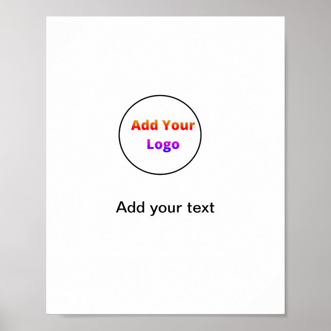 Simple minimal colorful add your name text image poster (Front)