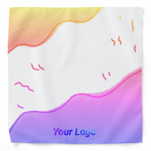 simple minimal colorful design add your logo banda bandana