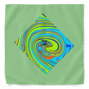 simple minimal colorful design add your logo banda bandana