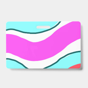 simple minimal colorful red custom personalized th badge