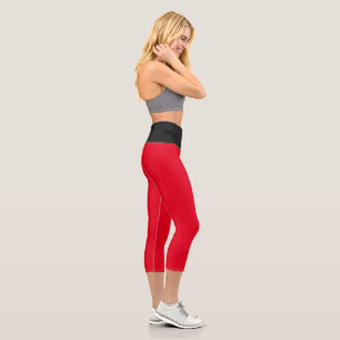 Simple minimal colorful stripes purple green stars capri leggings