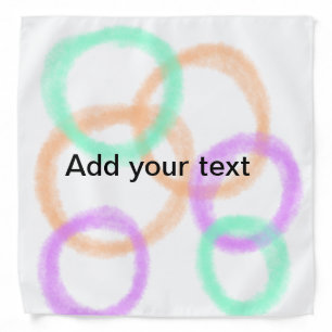 Simple minimal colorful watercolor circle balls t bandana