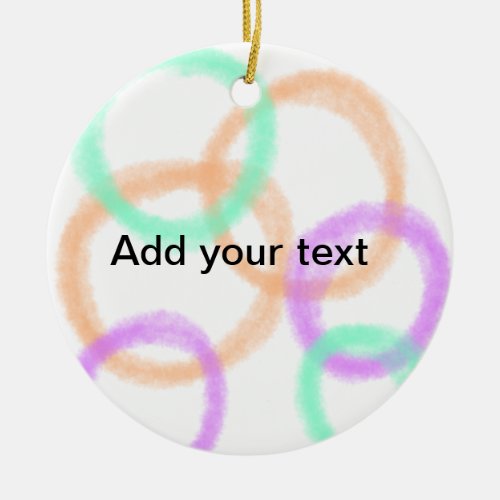 Simple minimal colorful watercolor circle balls  t ceramic ornament