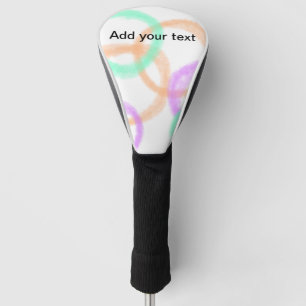Simple minimal colorful watercolor circle balls t golf head cover