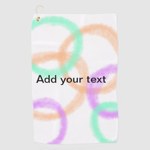 Simple minimal colorful watercolor circle balls  t golf towel