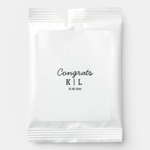 Simple minimal congrats add letters monogram date hot chocolate drink mix