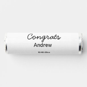Simple minimal congrats add name date year graduat breath savers® mints