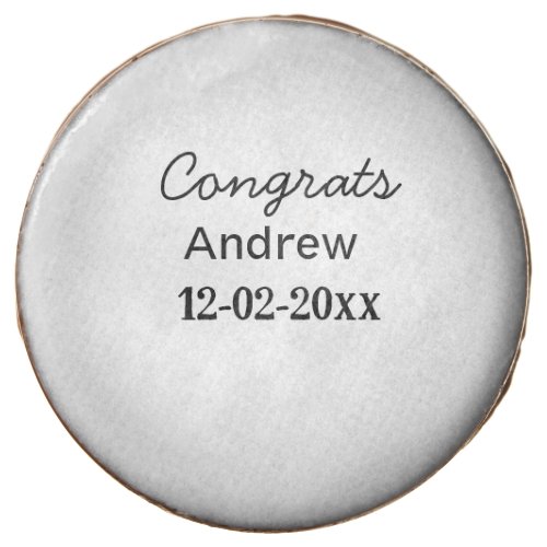 Simple minimal congrats add name date year graduat chocolate covered oreo