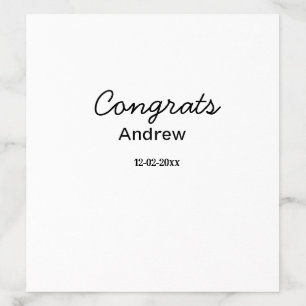 Simple minimal congrats add name date year graduat envelope liner