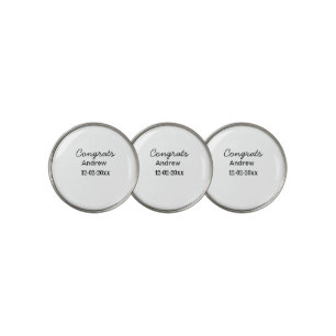 Simple minimal congrats add name date year graduat golf ball marker