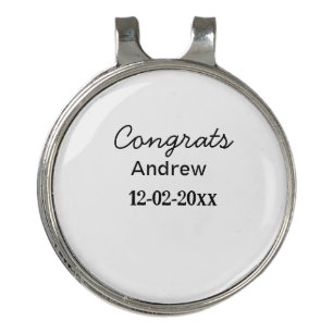 Simple minimal congrats add name date year graduat golf hat clip