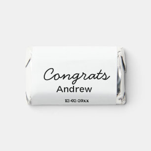 Simple minimal congrats add name date year graduat hershey's miniatures