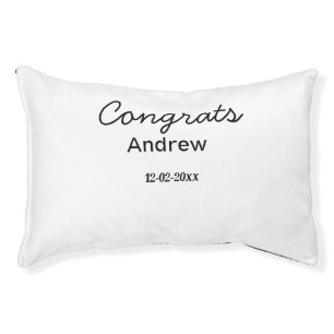 Simple minimal congrats add name date year graduat pet bed