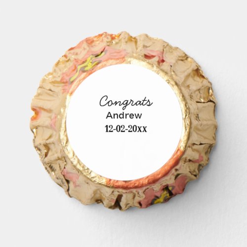 Simple minimal congrats add name date year graduat reeses peanut butter cups