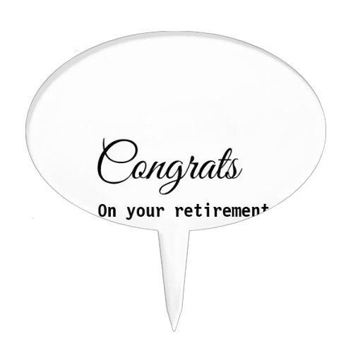 Simple minimal congratulating retirement name